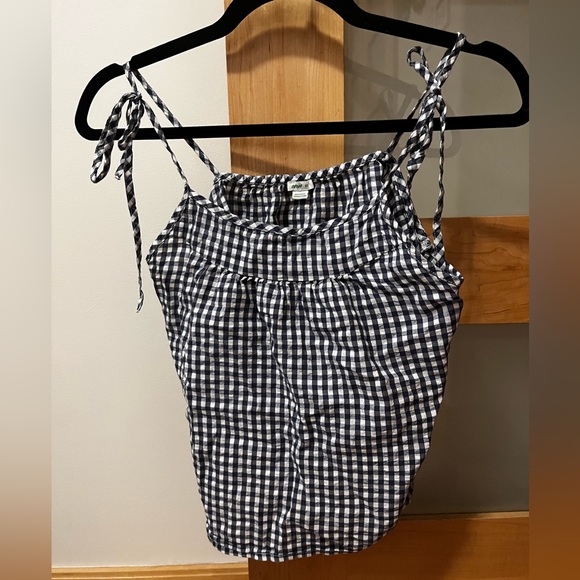 Aerie blue and white plaid size small - Picture 1 of 2